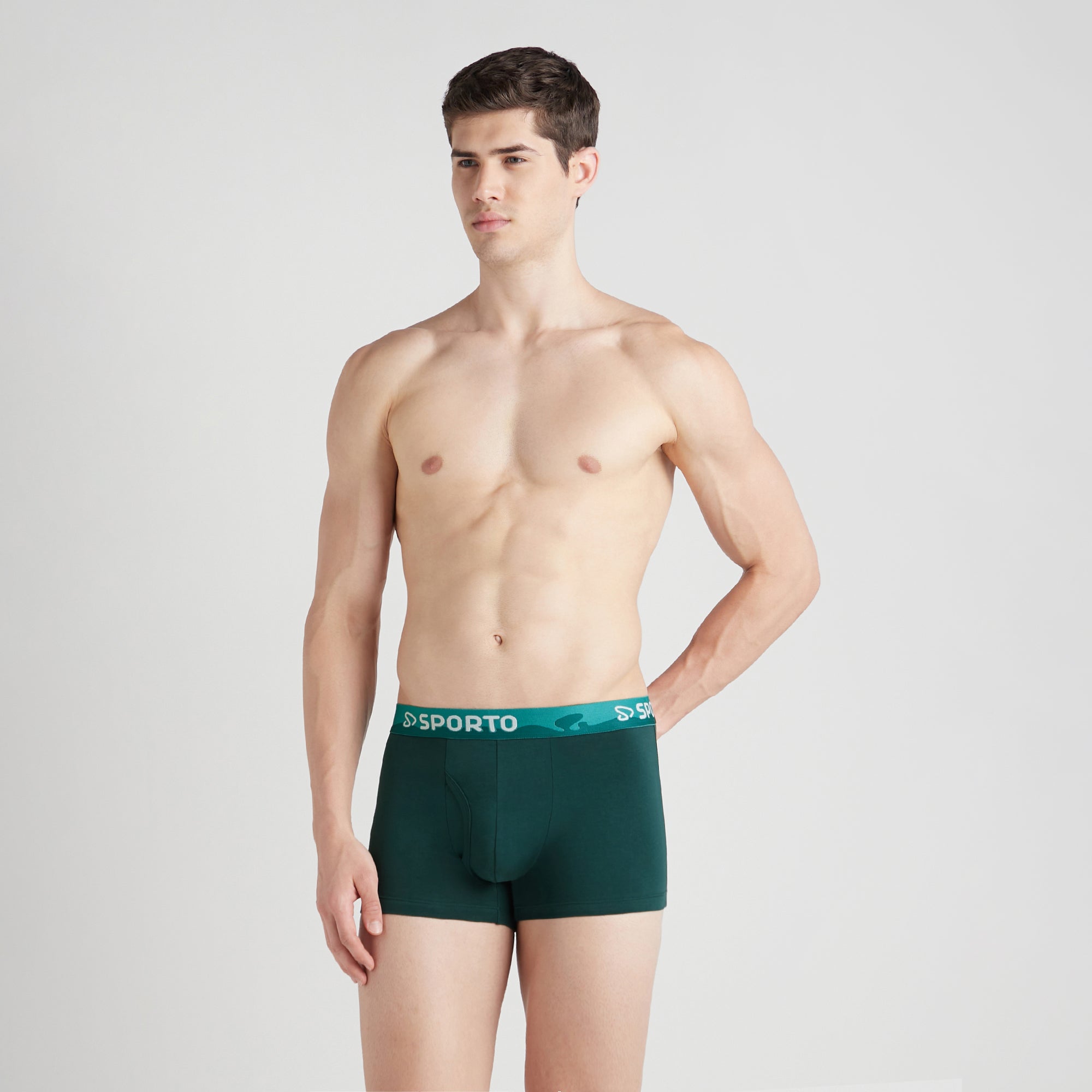Sporto Shapelock Men's Square Trunks (Pack Of 2)