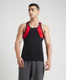 Sporto Men's  Cotton  Gym Vest with  Contrast  Panel Multicolour Pack of 3