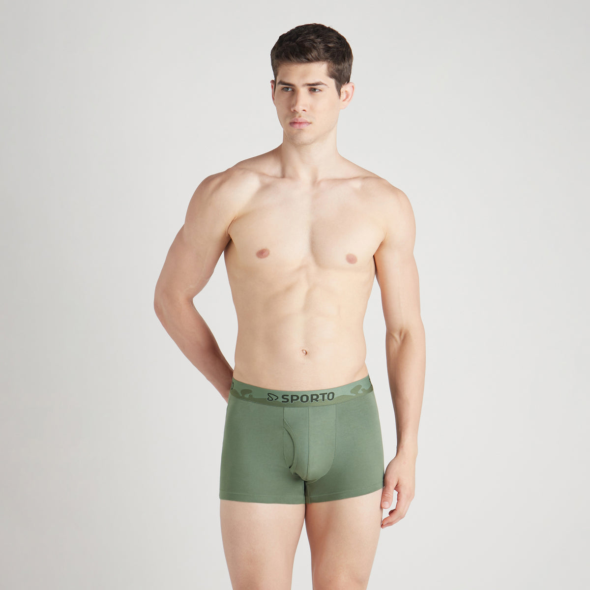 Sporto Shapelock Men's Square Trunks (Pack Of 2)