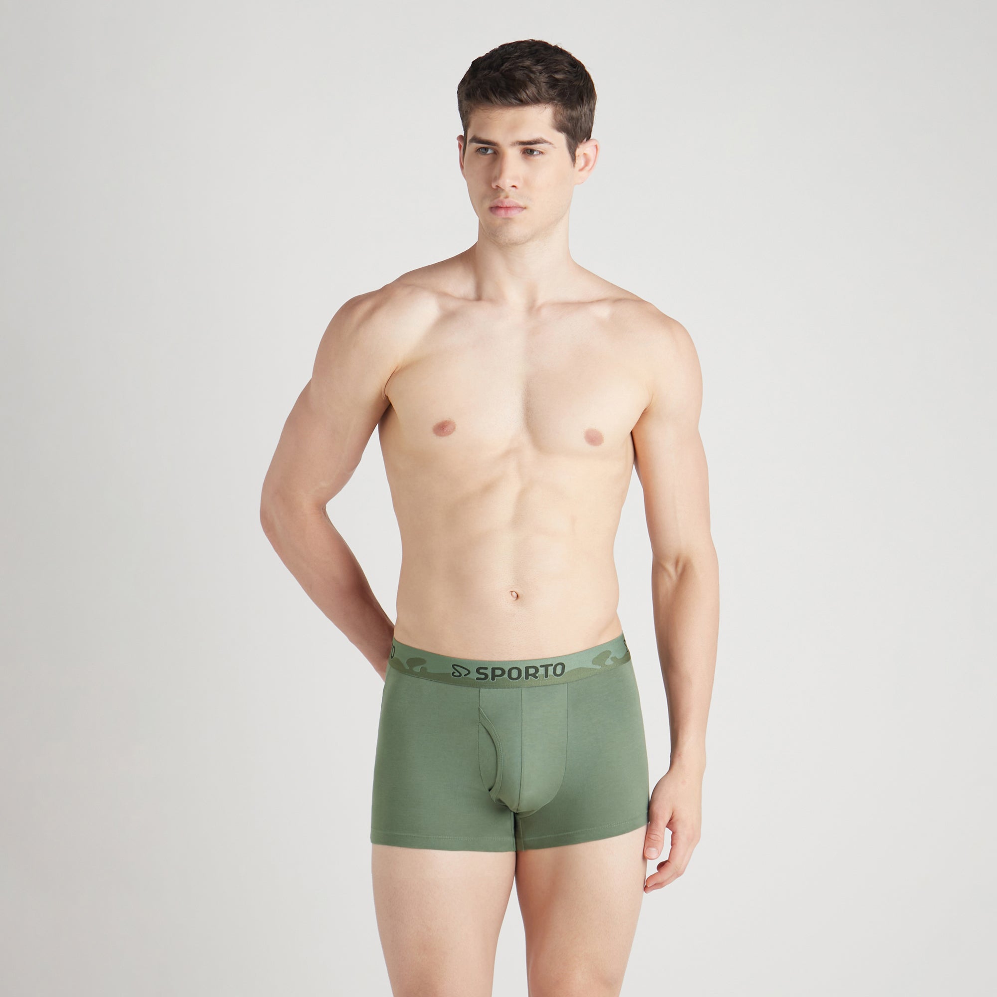 Sporto Shapelock Men's Square Trunks (Pack Of 2)