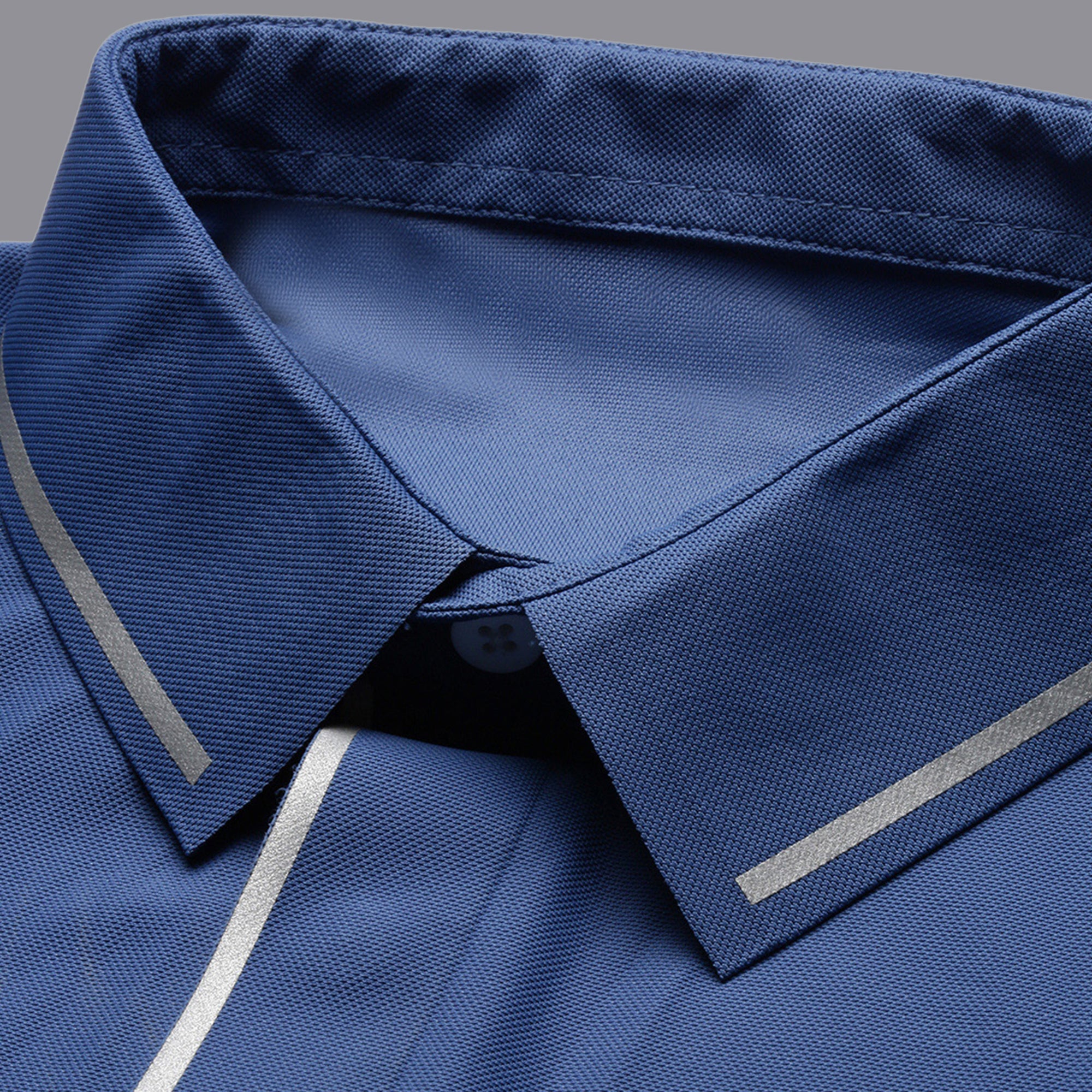 Sporto Men's Anti wrinkle and Light weight Solid  Navy Polo T-shirt