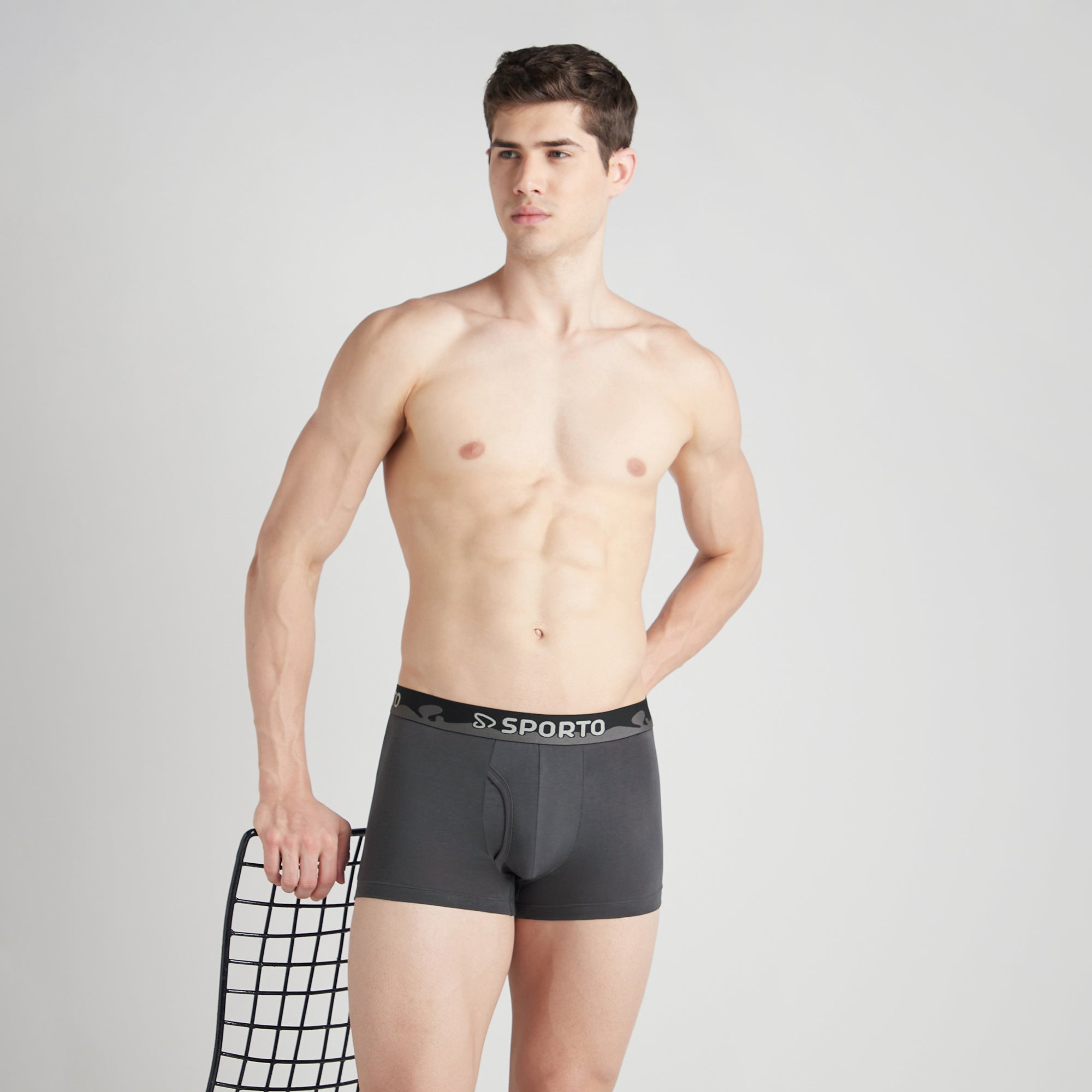 Sporto Shapelock Men's Square Trunks (Pack Of 2)