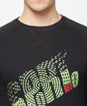 Sporto Crew Neck Printed Sweatshirt - Black