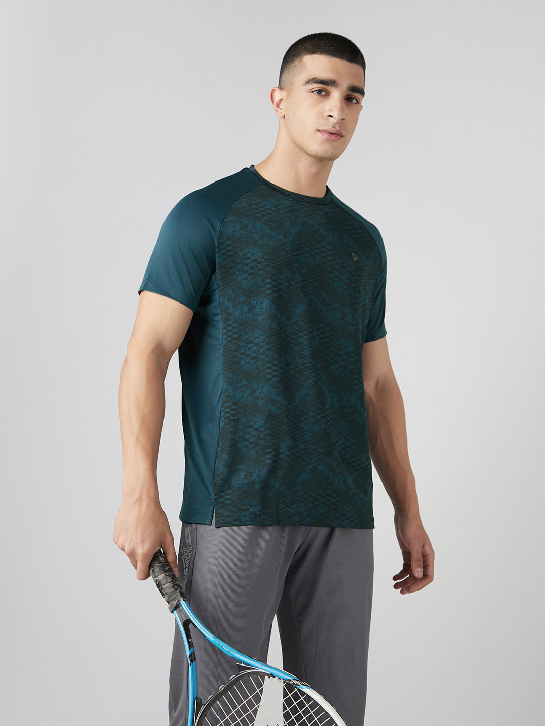 Sporto Men's Instacool Printed Jersey Tee - Air force