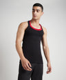 Sporto Men's  Cotton  Gym Vest with  Contrast  Panel Multicolour Pack of 2