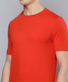 Sporto Men's Fluid Cotton Round Neck T-shirt - Flame
