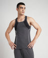Sporto Men's  Cotton  Gym Vest with  Contrast  Panel Multicolour Pack of 3