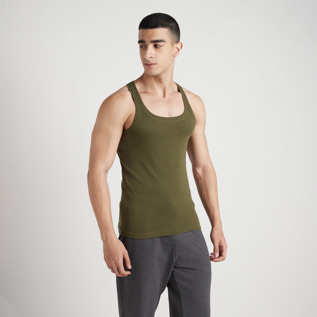 Men's Solid Gym Vests - Pack of 2
