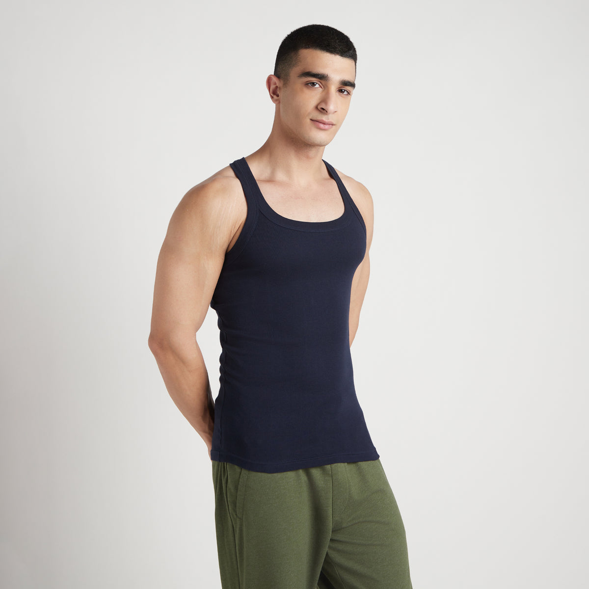 Men's Solid Gym Vests - Pack of 2