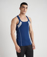 Sporto Men's  Cotton  Gym Vest with Side Contrast  Panel Multicolour Pack of 3