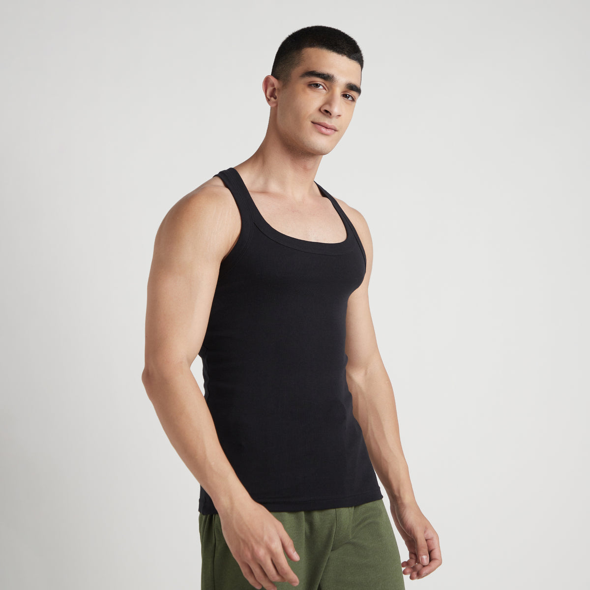 Men's Solid Gym Vests - Pack of 2