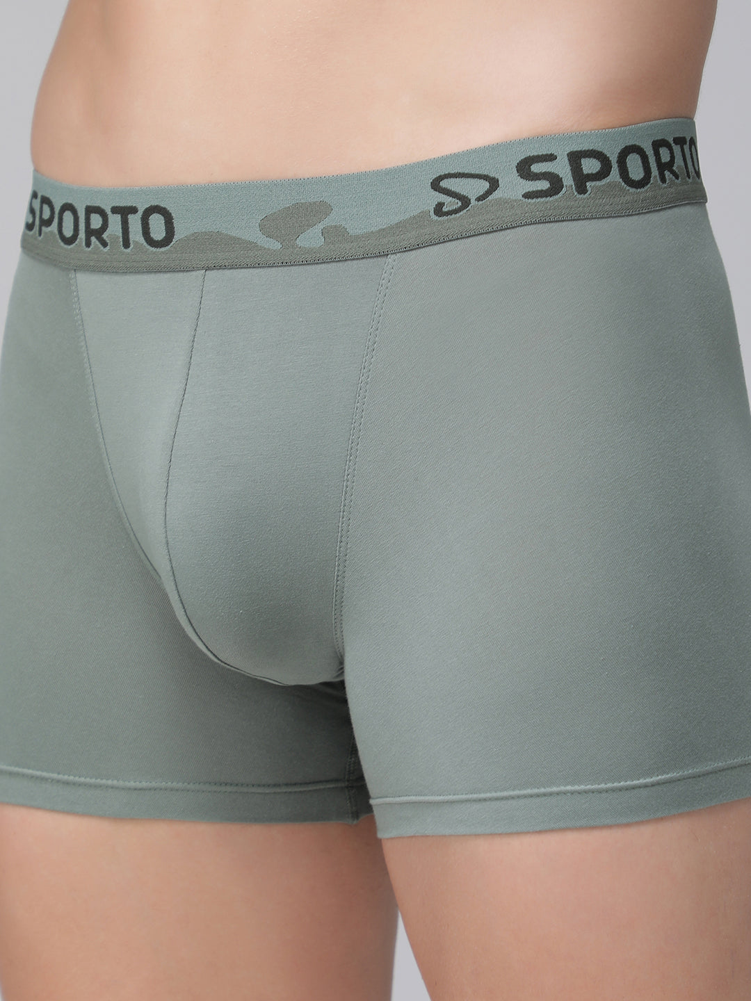 Sporto Men's Spandex Trunks Multicolour pack of 3