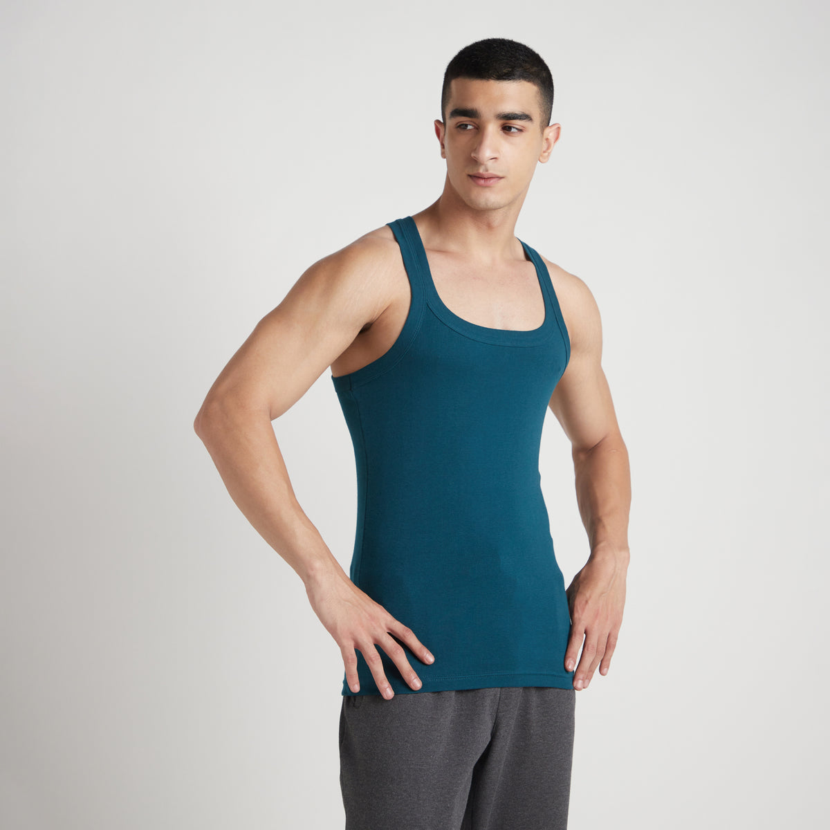 Men's Solid Gym Vests - Pack of 2