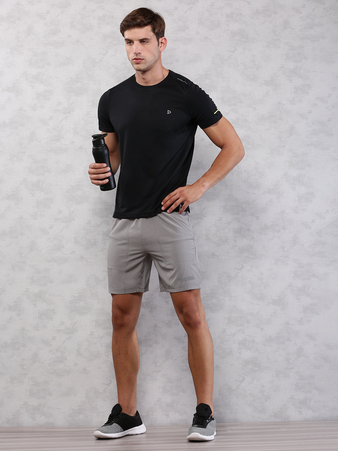 Sporto Men's Instacool Solid Jersey Tee - Black