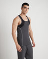 Sporto Men's  Cotton  Gym Vest with  Contrast  Panel Multicolour Pack of 3