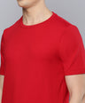 Sporto Men's Fluid Cotton Round Neck T-shirt - Tango Red