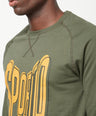 Sporto Crew Neck Printed Sweatshirt - Olive