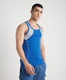 Sporto Men's  Cotton  Gym Vest with  Contrast  Panel Multicolour Pack of 3