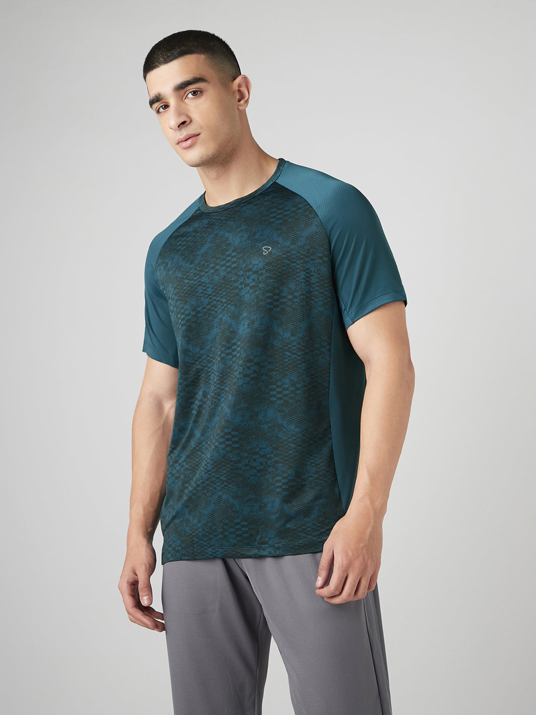 Sporto Men's Instacool Printed Jersey Tee - Air force