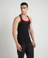 Sporto Men's  Cotton  Gym Vest with  Contrast  Panel Multicolour Pack of 2