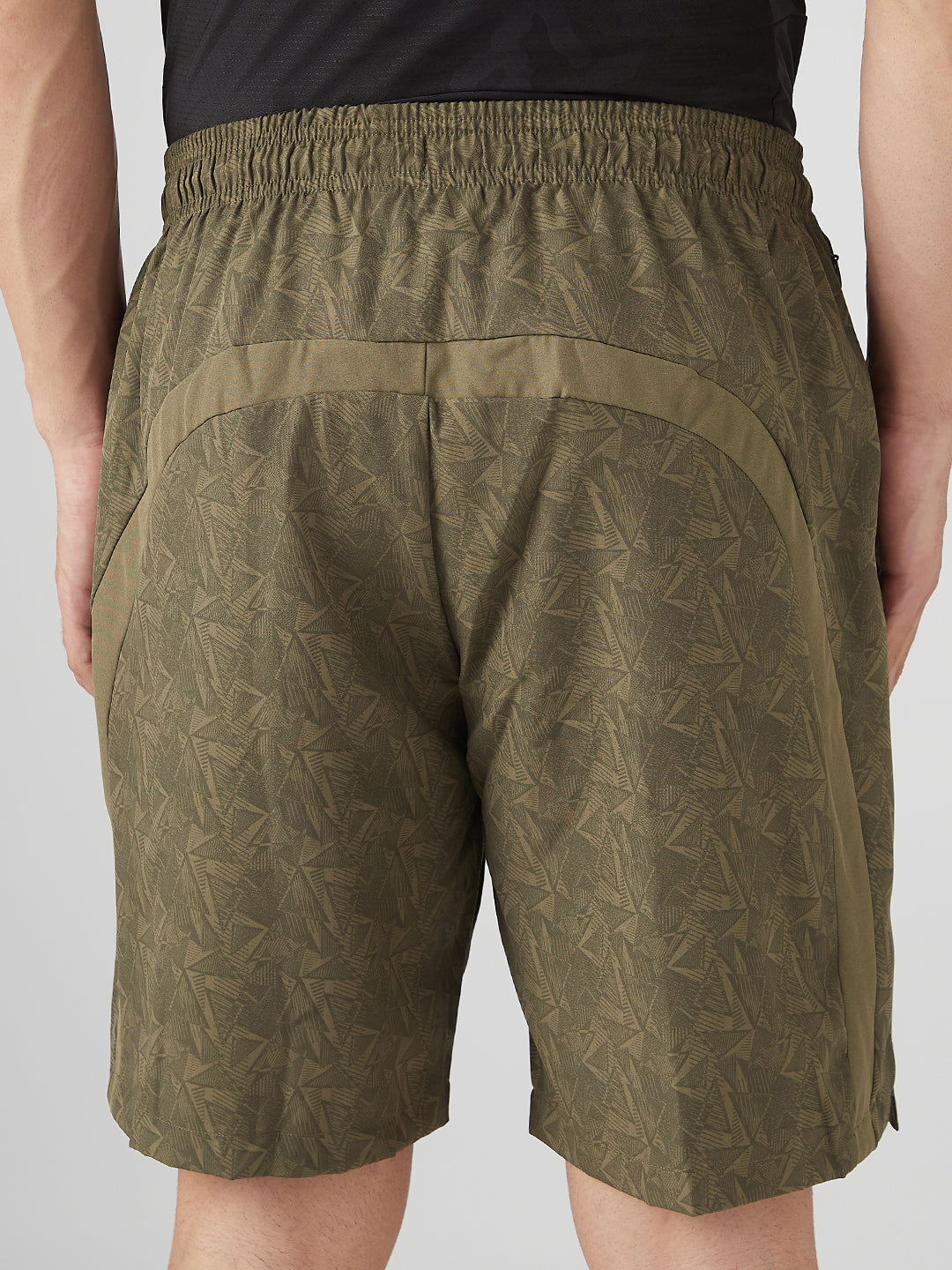 Sporto Men's Techno Printed Dry Fit Bermuda Short - Olive