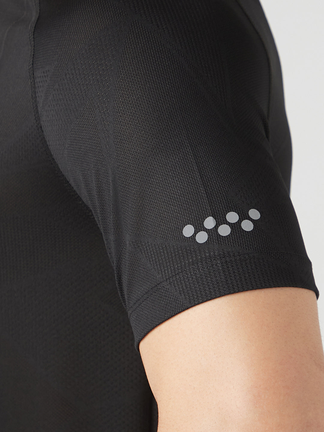 Instacool Printed Jersey Tee - Black