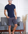 Fluyid Cotton Round Neck T-shirt - Navy