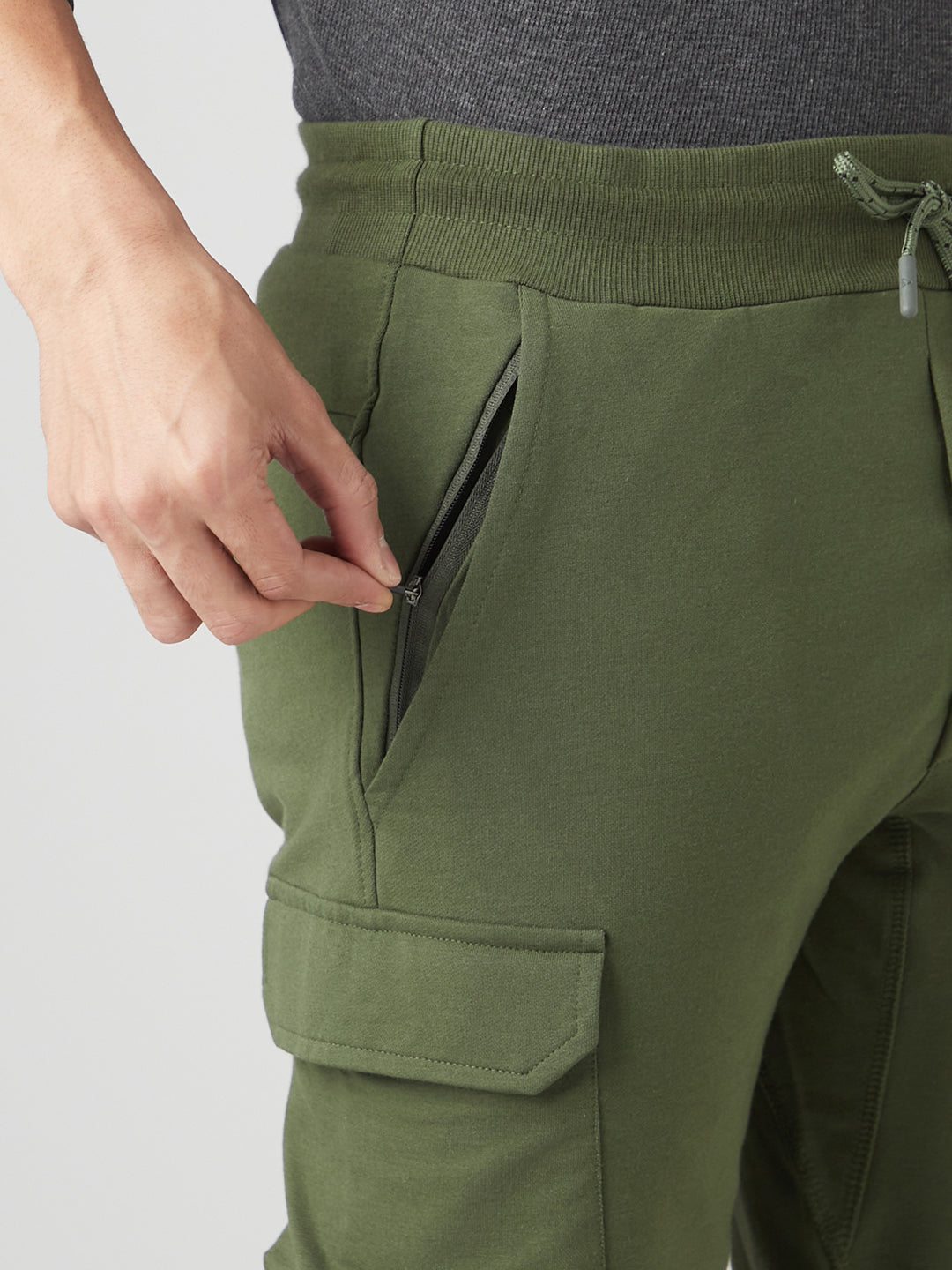 Sporto Men's Cotton Bermuda Shorts with 6 Pocket - Green