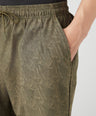Sporto Men's Techno Printed Dry Fit Bermuda Short - Olive