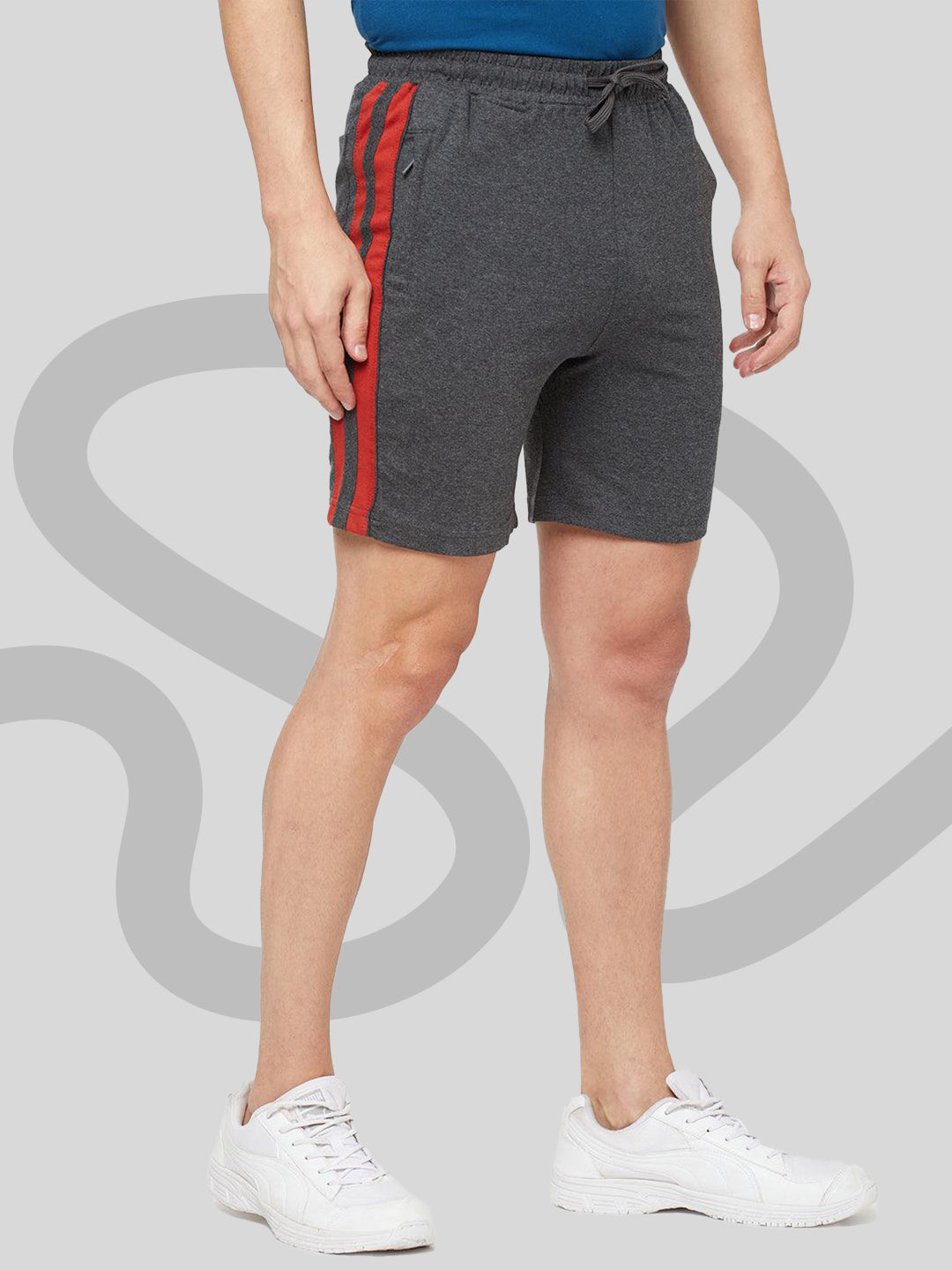 Sporto Men's Casual Lounge Shorts - Anthra Melange