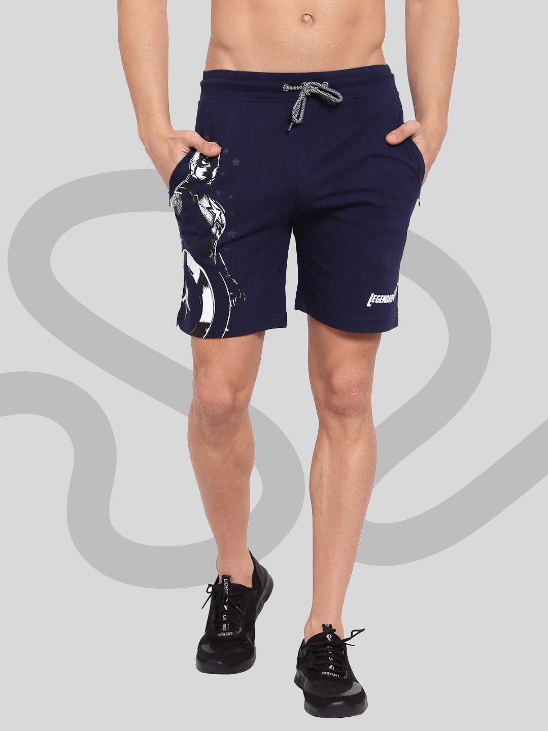Captain America lounge Shorts - Navy