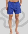 Sporto Men's Printed Boxer Shorts with Zipper - Royal Blue