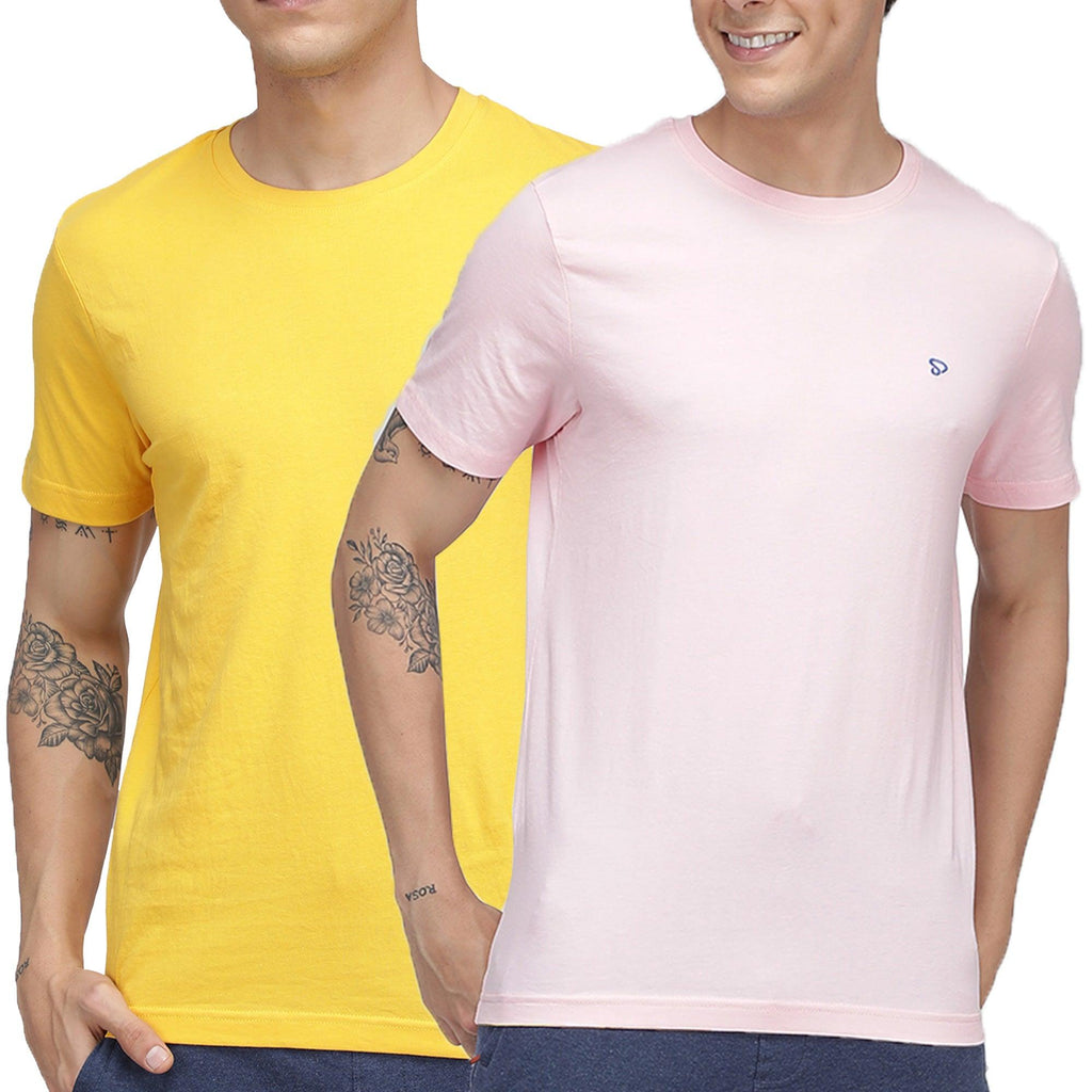 Sporto Men's Round Neck Cotton T-shirt (Pack of 2) - Sporto by Macho