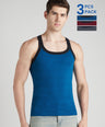 Sporto Mens Round Neck Solid Gym Vest Super Soft Cotton Pack Of 3