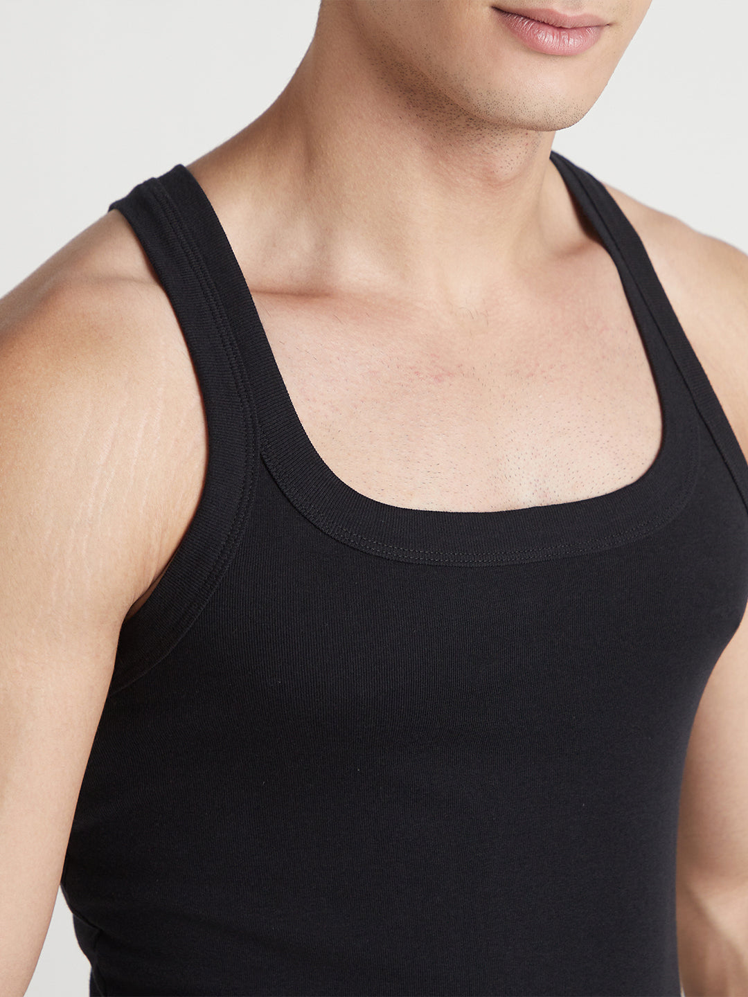 Men's Gym Vest for Men | 100% Cotton Sleeveless Ribbed Gym Vest – Classic Solid Sleeveless | Pack of 2 (Assorted Colours) | Style 222
