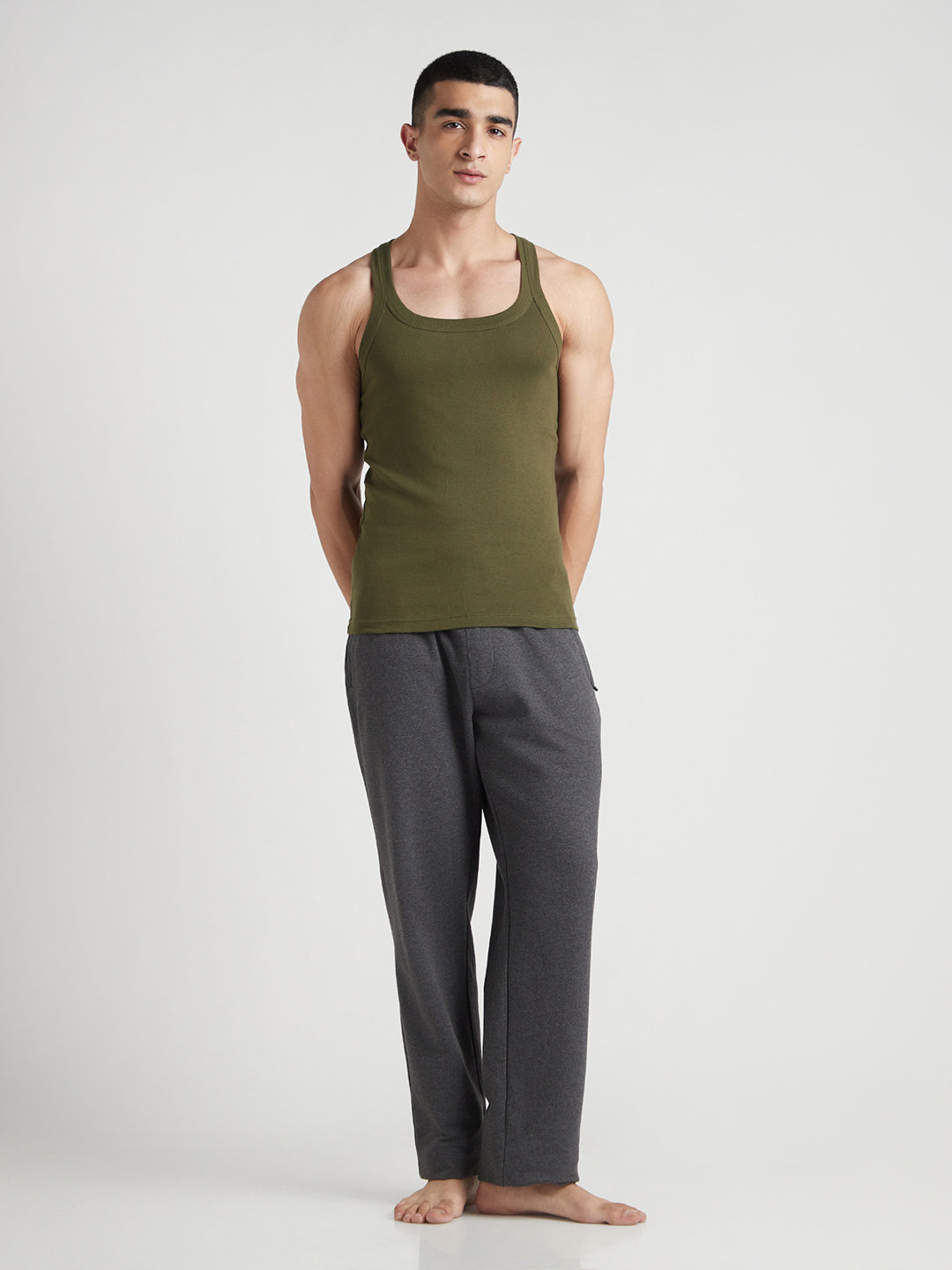 Men's Gym Vest for Men | 100% Cotton Sleeveless Ribbed Gym Vest – Classic Solid Sleeveless | Pack of 2 (Assorted Colours) | Style 222