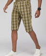 Sporto Men's Checkered Cotton Capri Shorts