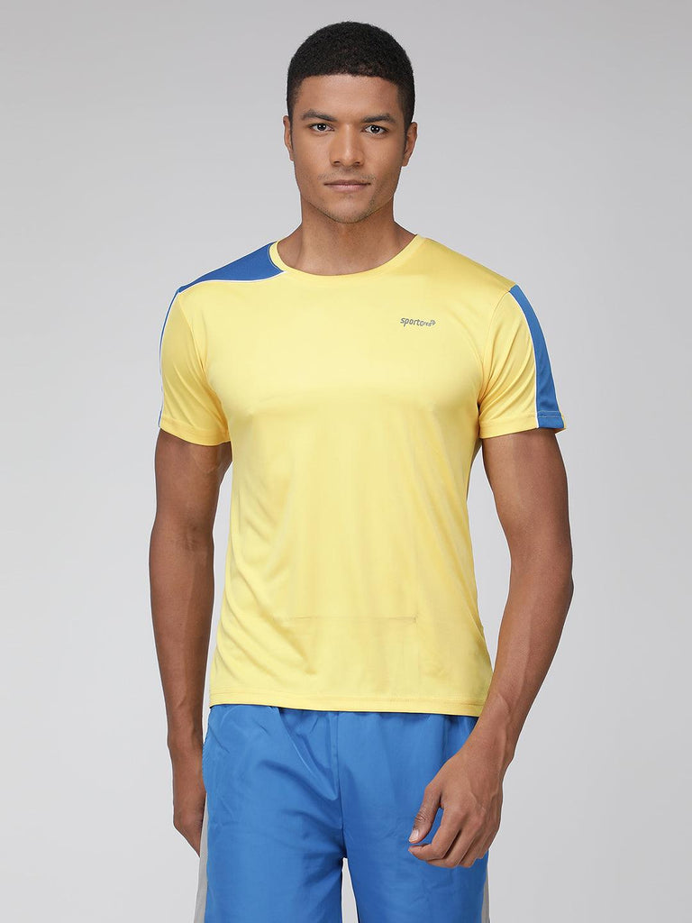 Sporto Men's Athletic Jersey Quick Dry T-Shirt - Yellow