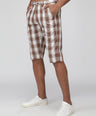 Sporto Men's Checkered Cotton Capri Shorts