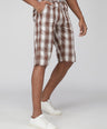 Sporto Men's Checkered Cotton Capri Shorts