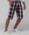 Sporto Men's Checkered Cotton Capri Shorts