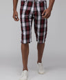 Sporto Men's Checkered Cotton Capri Shorts