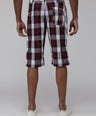 Sporto Men's Checkered Cotton Capri Shorts