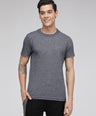 Sporto Men's Cotton Rich Regular T-Shirt - Anthra Melange
