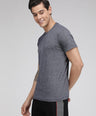 Sporto Men's Cotton Rich Regular T-Shirt - Anthra Melange