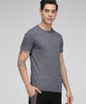 Sporto Men's Cotton Rich Regular T-Shirt - Anthra Melange