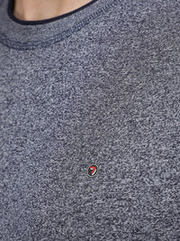 Sporto Men's Cotton Rich Regular T-Shirt - Anthra Melange