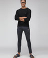 Sporto Men's Regular fit Full Sleeve T-Shirt - Black