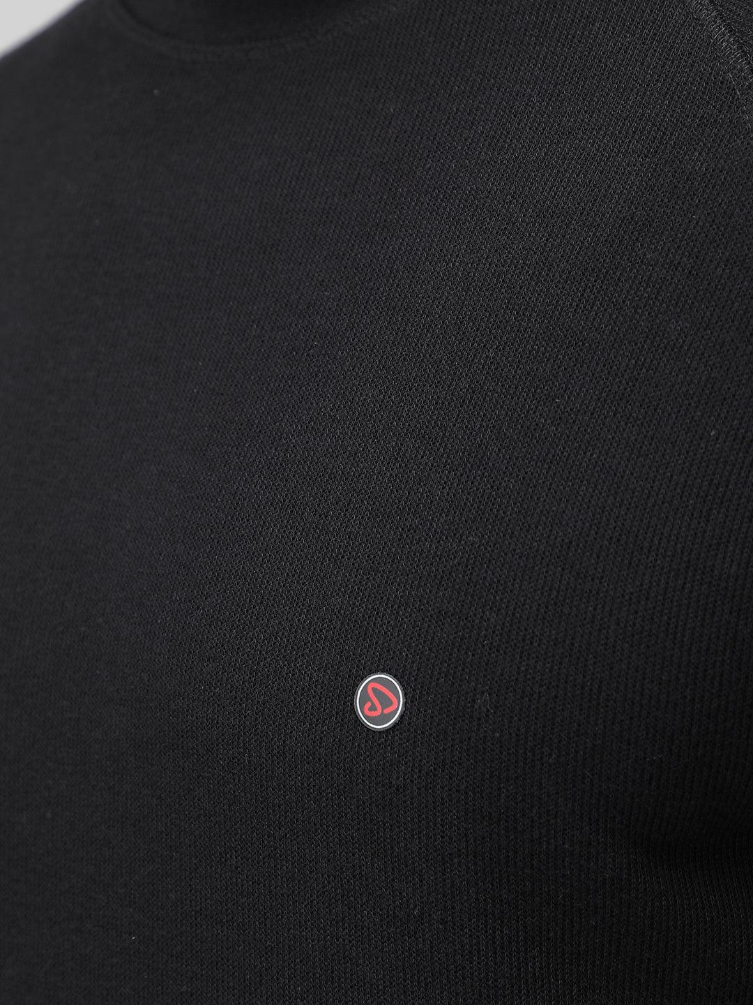 Sporto Men's Regular fit Full Sleeve T-Shirt - Black