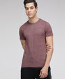 Sporto Men's Cotton Rich Regular T-Shirt - Red Melange
